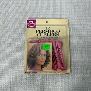 Vintage‎ 80s Perm Rod Curlers Goody Brand Made in the USA 12 total pieces #430
